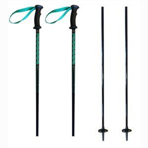 K2 Composite Power Ski Poles Ski Skiing Pole w/Tab Grip Black Green 34" 85cm NEW